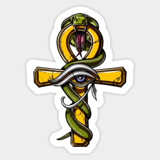 Egyptian Ankh Eye Of Horus Sticker